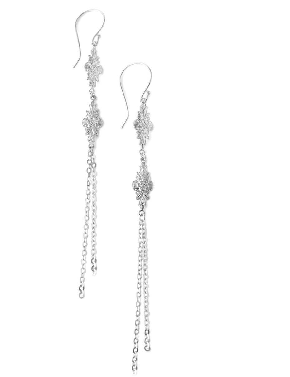 Sterling Silver dangle link earrings