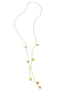 Gold-plated seashell wrap necklace