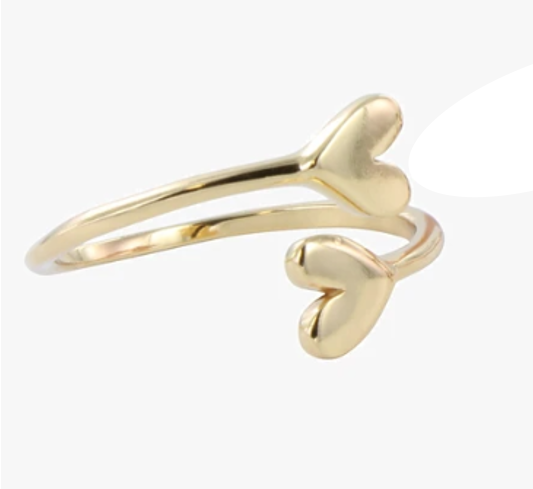 Gold Vermeil Heart to Heart ring
