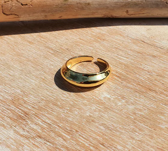Gold vermeil bump ring