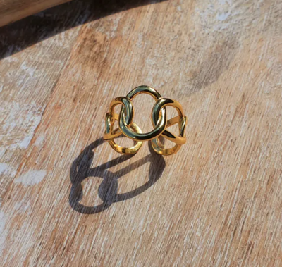 Gold plated chain ring