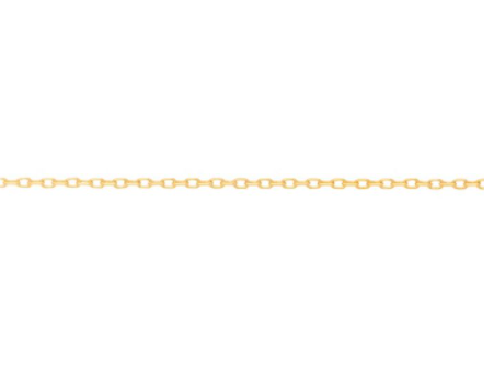 Gold-plated curb diamanté chain - 42 cm