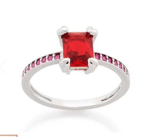 Rhodium plated love ring