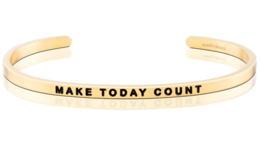 MAKE TODAY COUNT - Stainless steel mantra bracelet