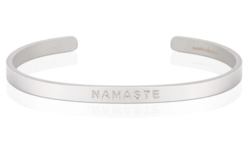 NAMASTE- Stainless steel mantra bold bracelet