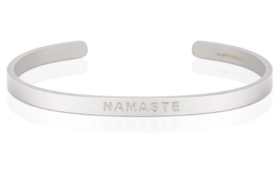 NAMASTE- Stainless steel mantra bold bracelet