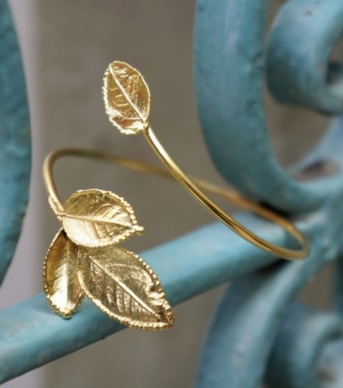Rose Leaf bracelet in sterling recycled silver 925