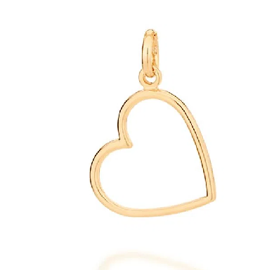 Gold-plated heart pendant
