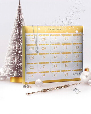 ADVENT CALENDAR - 24 slots - Silver and Rose Gold finishes