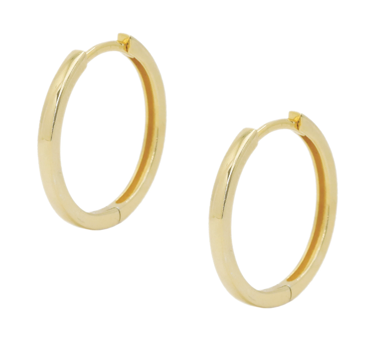 Gold-vermeil mini hoop earrings