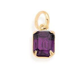 Gold-plated pendant with purple crystal