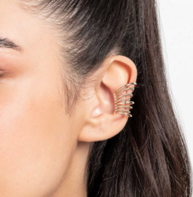 Gold plated rope ear cuff