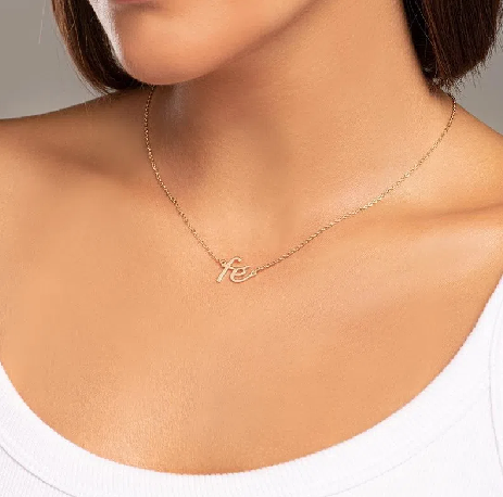 Gold-plated faith necklace