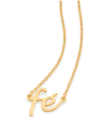 Gold-plated faith necklace