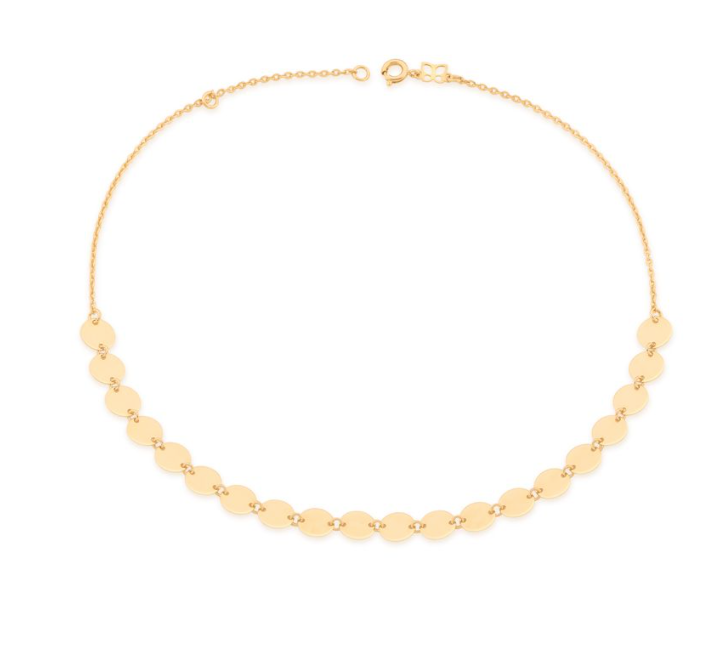 Gold-plated choker with medals