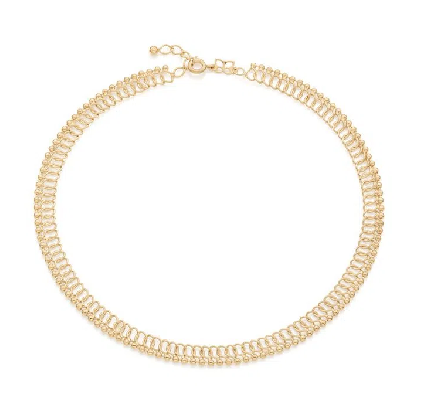 Gold plated thick choker
