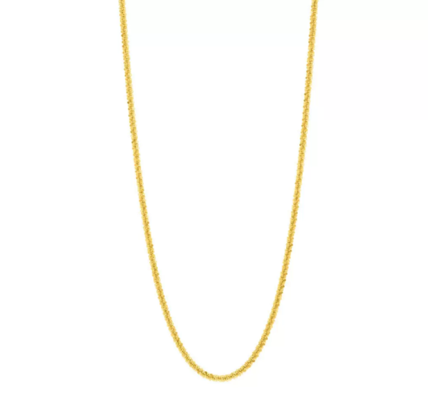 Gold vermeil sparkle snake necklace - 42 cm