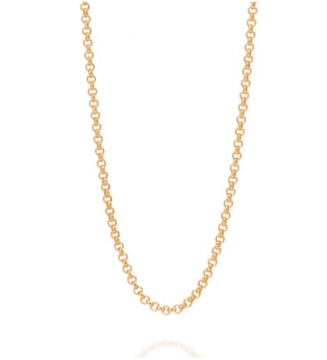 Gold plated cable chain - 80 cm