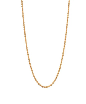 Gold plated twisted chain - 70 cm