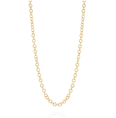 Gold plated hollow chain - 50 cm