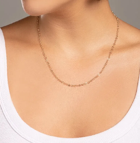 Gold plated hollow chain - 50 cm