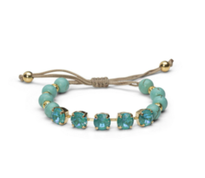 Island Bracelet with Swarovski crystal - Turquoise