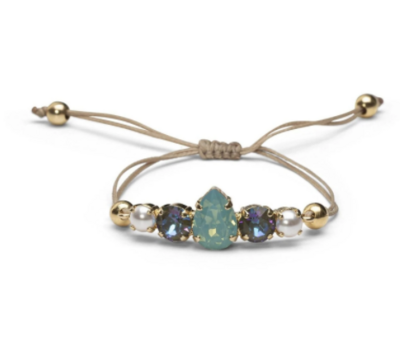 Dream catcher bracelet with Swarovski crystal - Ocean Blue