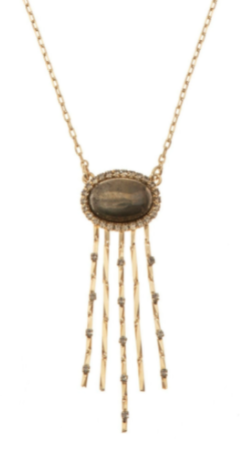 Stargaze necklace with crystals and Pyrite