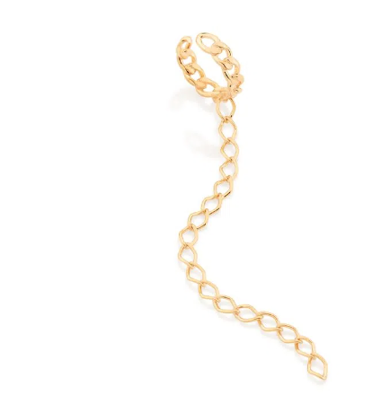 Gold-plated link ear cuff