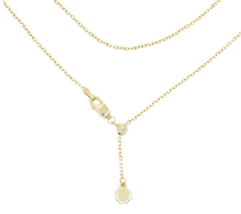Gold-vermeil Rolo chain 70cm with adjuster
