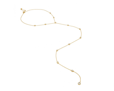 Gold-vermeil long shake necklace