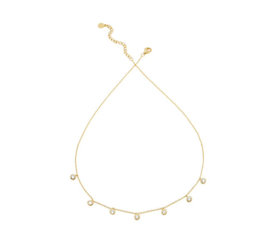 Gold-vermeil short shake necklace