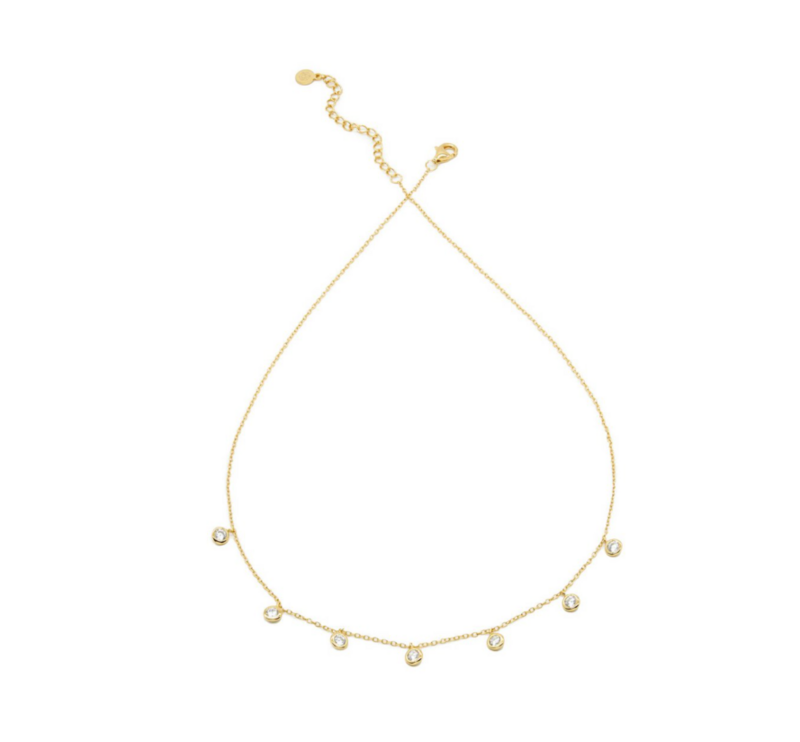 Gold-vermeil short shake necklace