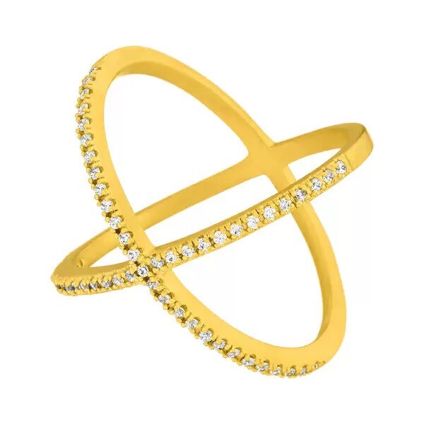 Gold vermeil Ring X Criss-Cross