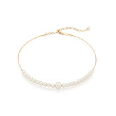 Gold-plated choker with pearls 