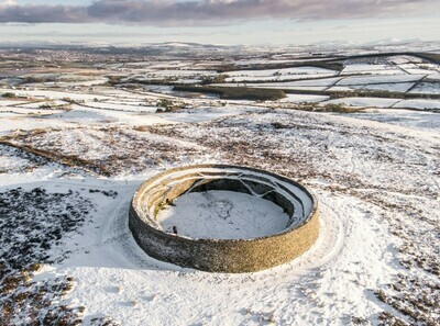 Grianan of Aileach under snowfall, Burt, Inishowen, County Donegal.