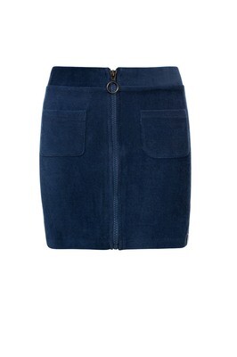 10Sixteen skirt rib velours Deep blue