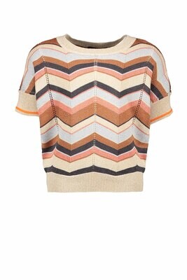 Flo girls knitted zigzag top