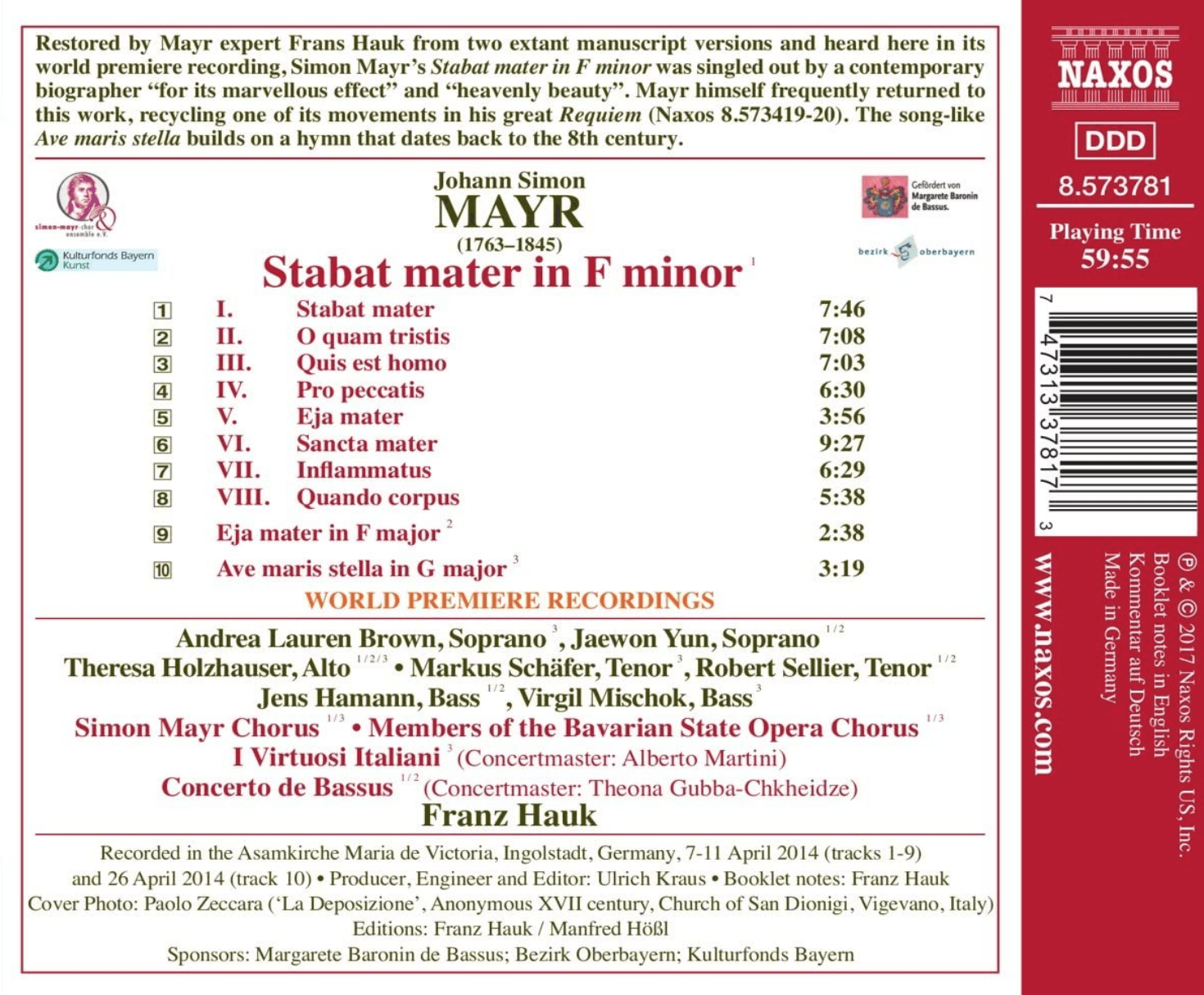 Mayr - Stabat Mater in Fa Minore