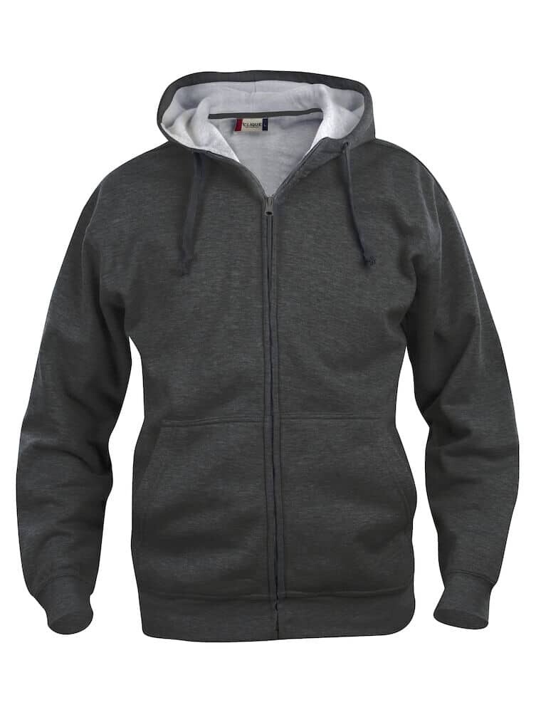 Basic Full Zip Mens, FARGE: Anthracite Melange, STØRRELSE: 3XL