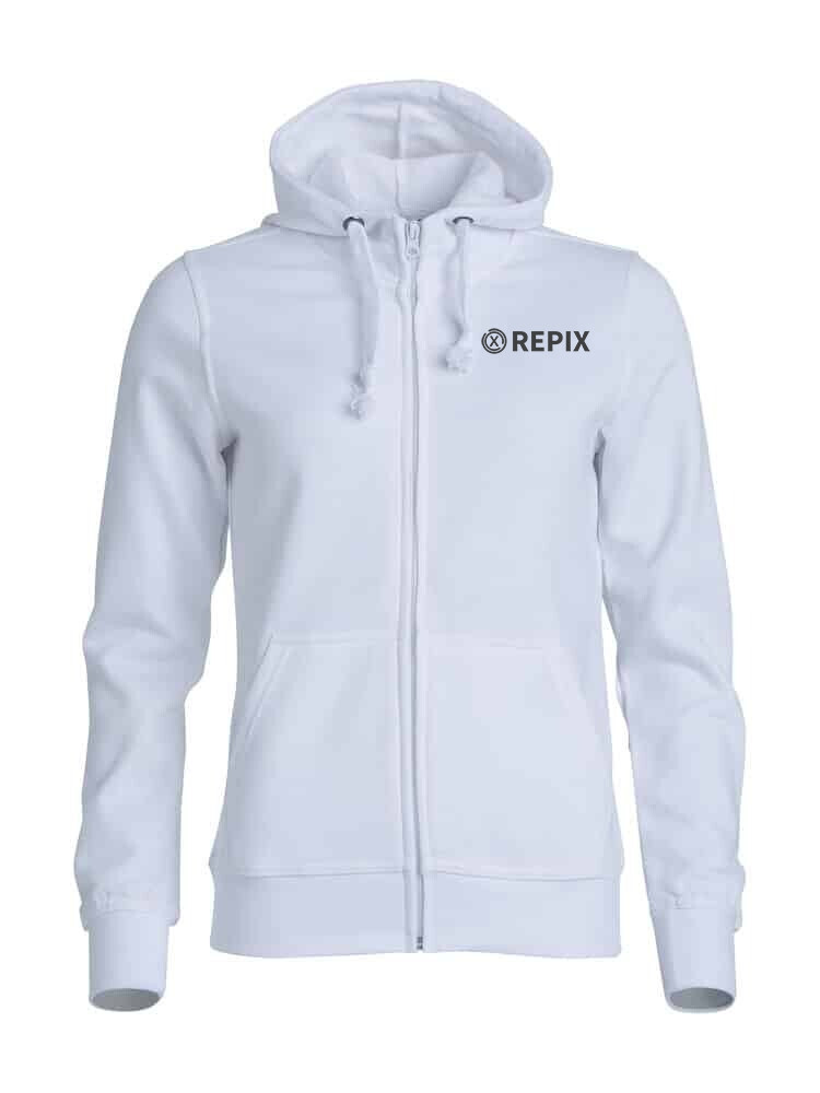 Basic Full Zip Ladies, FARGE: White, STØRRELSE: XS