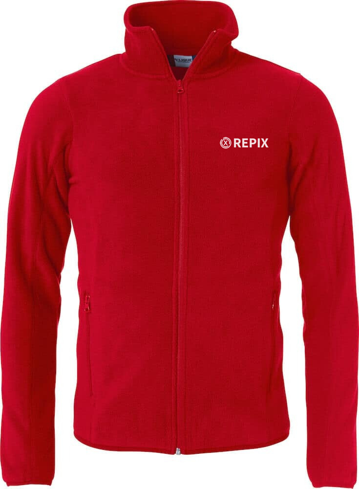 Basic Polar Fleece Jacket, FARGE: Red, STØRRELSE: 4XL