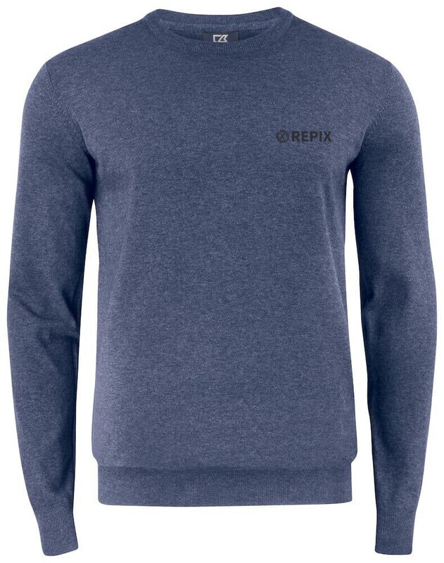 Oakville Crewneck Men, FARGE: Navy Melange, STØRRELSE: 4XL