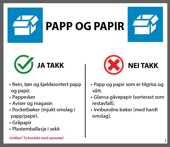 Aluskilt PAPP OG PAPIR 600x700mm