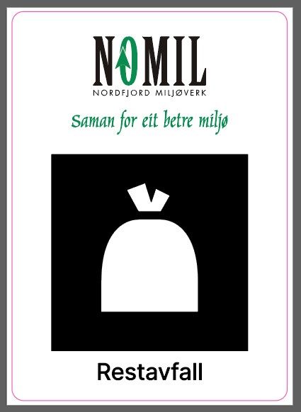FRONTMERKE RESTAVFALL
