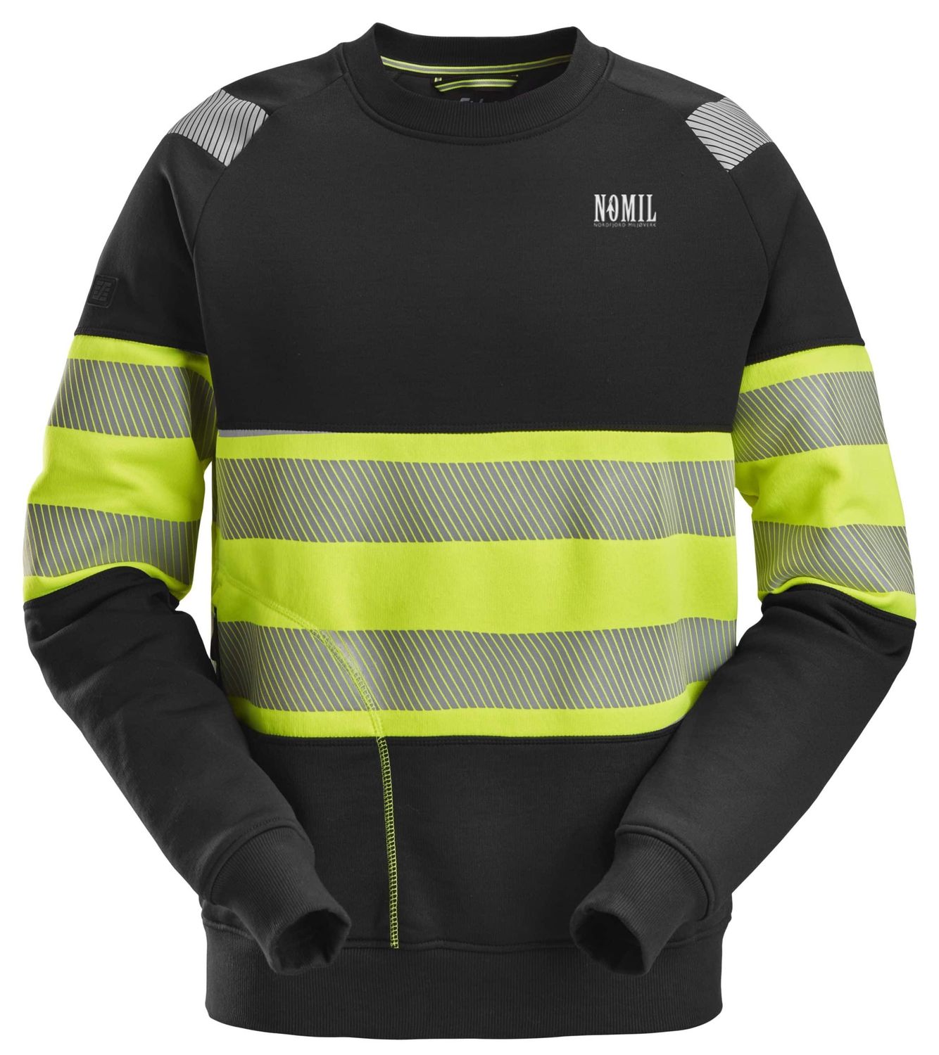 High-Vis Genser, Klasse 1, FARGE: 0466 - Black - High Visibility Yellow (1), STØRRELSE: STR: XS