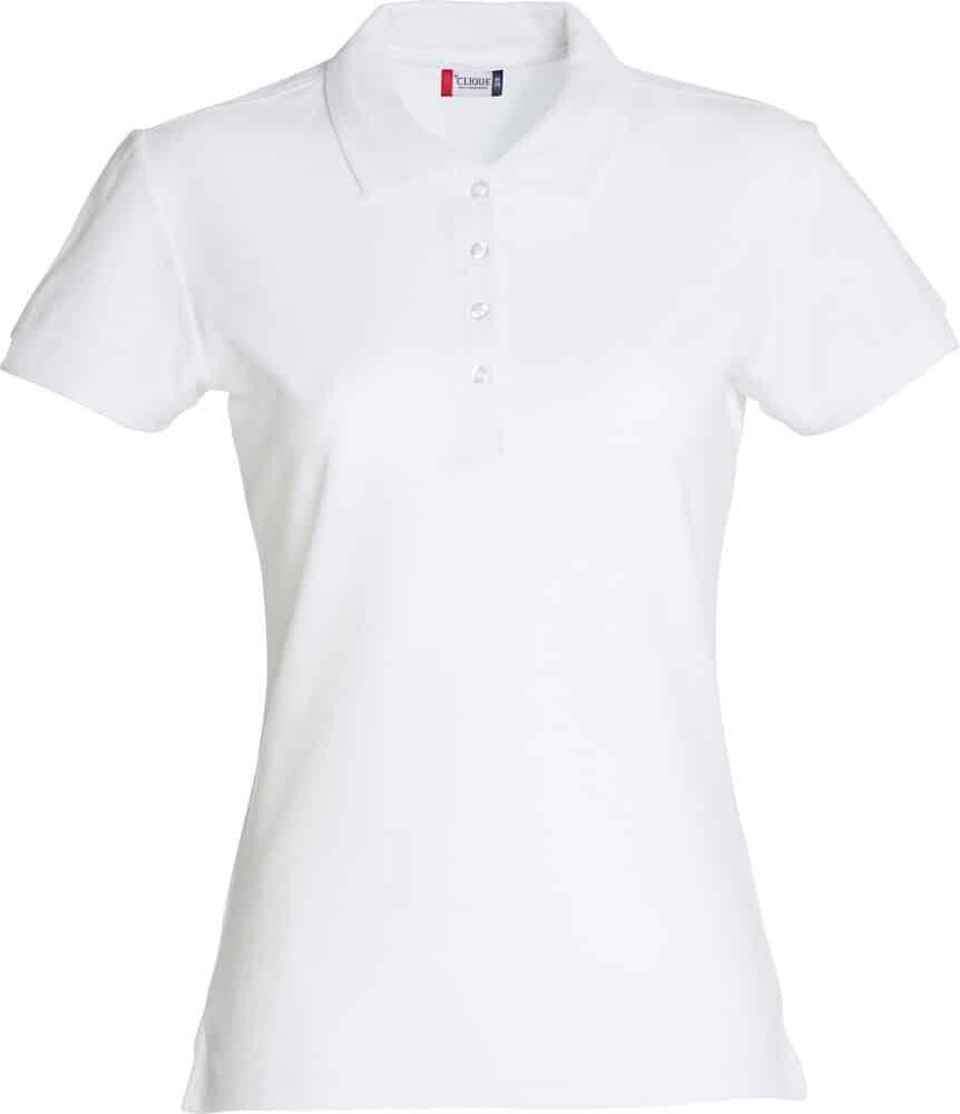 Basic Polo Ladies, FARGE: White, STØRRELSE: XS