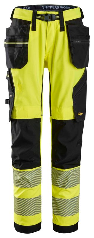 High-Vis Stretchbukse med hylsterlommer, Klasse 2 High-Vis Stretchbukse med hylsterlommer, Klasse 2