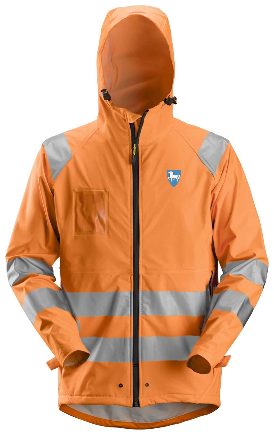 High-Vis PU-regnjakke, Klasse 3, FARGE: 5500 - High Visibility Orange - Base (1), STØRRELSE: STR: XS