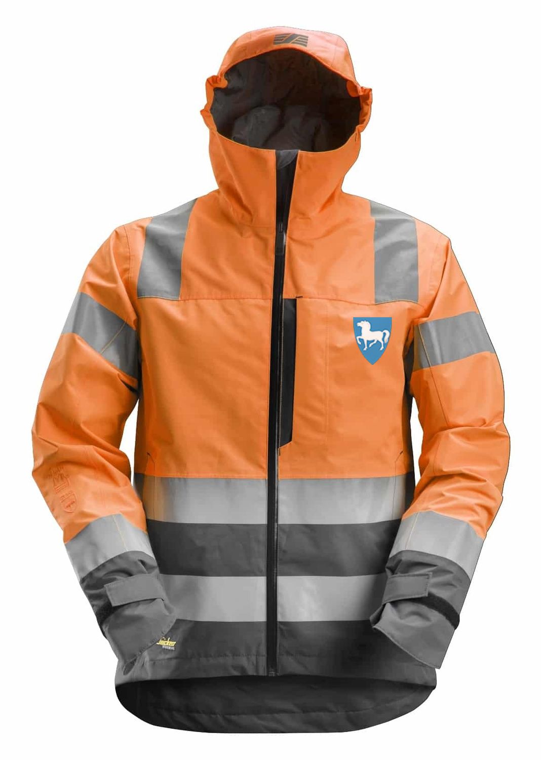 High-Vis Vanntett skalljakke, Klasse 3, FARGE: 5558 - High Visibility Orange - Steel Grey (1), STØRRELSE: STR: XS